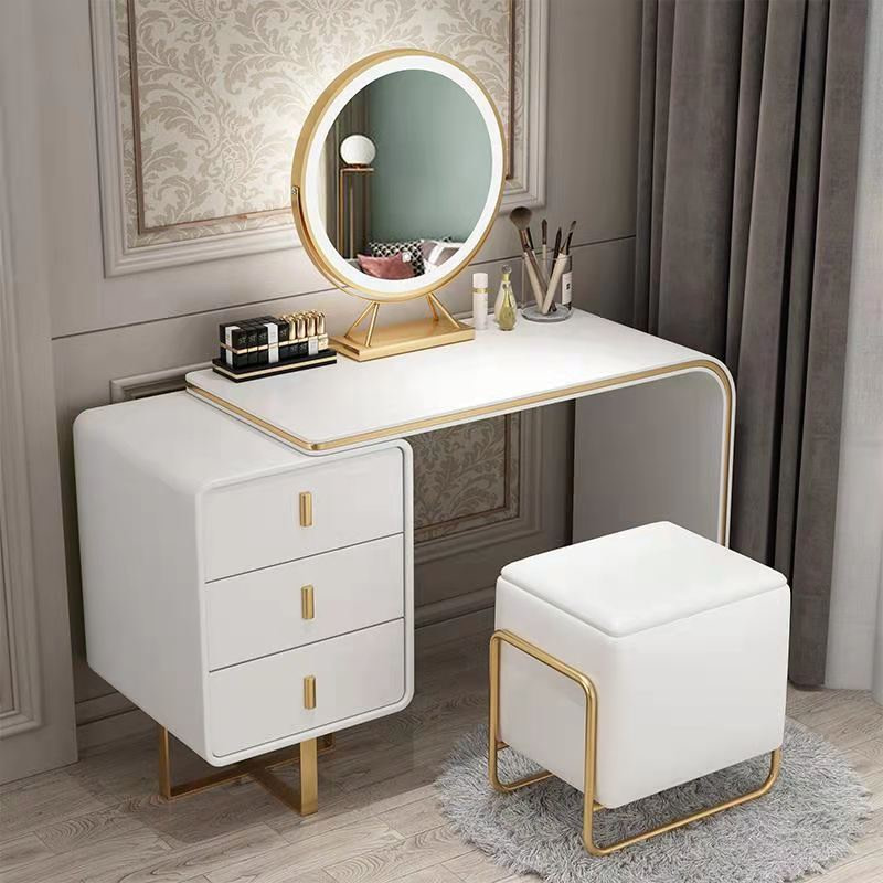 Whole Bedroom Dresser White Leather, Corner Vanity Table Bedroom